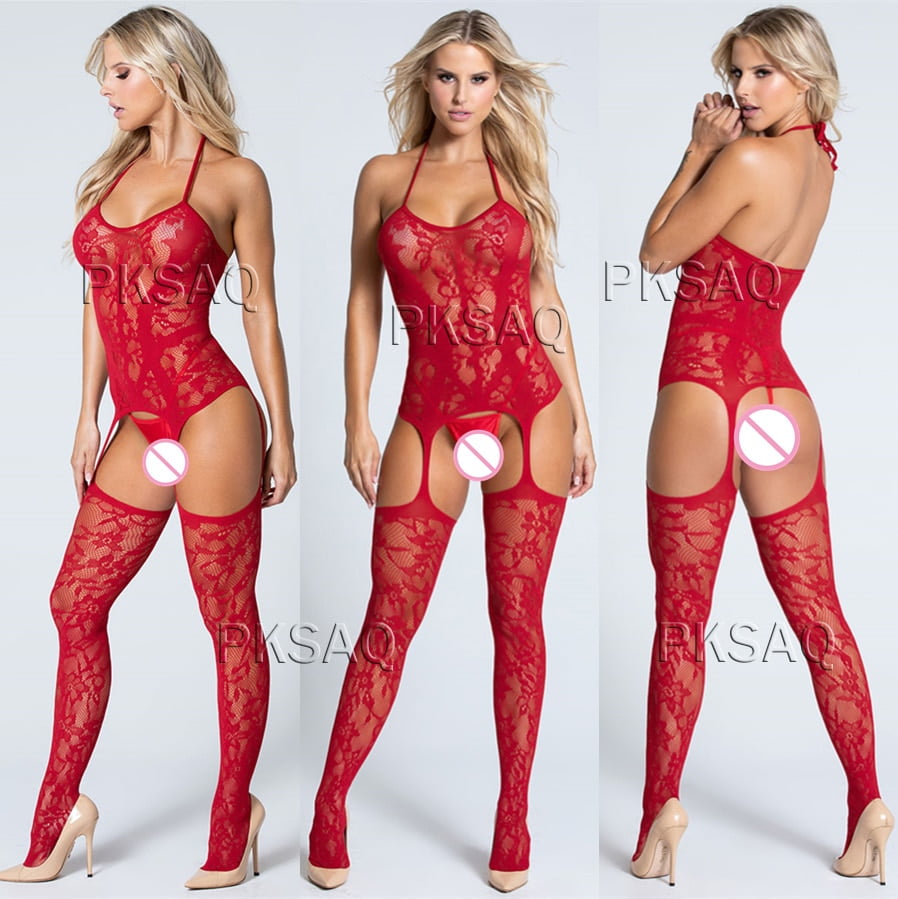 Plus Size bodystocking Sexy Lingerie Erotic Babydoll...
